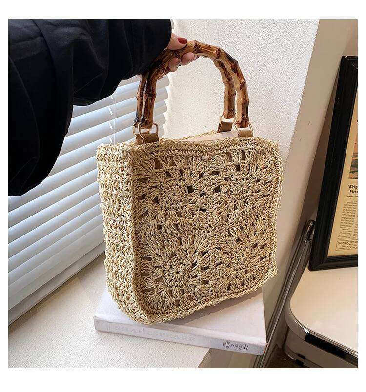 Women's Designer Bag Ladies Straw Woven Handbag Women Summer Holiday Beach Commute Casual Tote Fashion Retro Large Capacity Shoulder Bags
