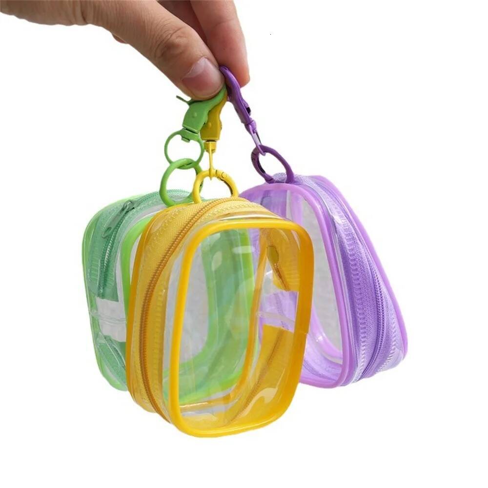 Color Clear Zipper Coin Purse Storage Bag Children Toy Mystery Box Organizer Earphones Chargers Pouch Gift Bags Dustproof Case