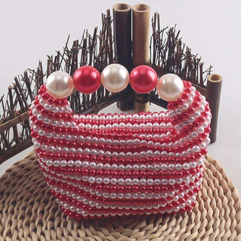 Handmade Beaded Women's Fashion Fairy Pearl Lady Handbag Dumpling Bag