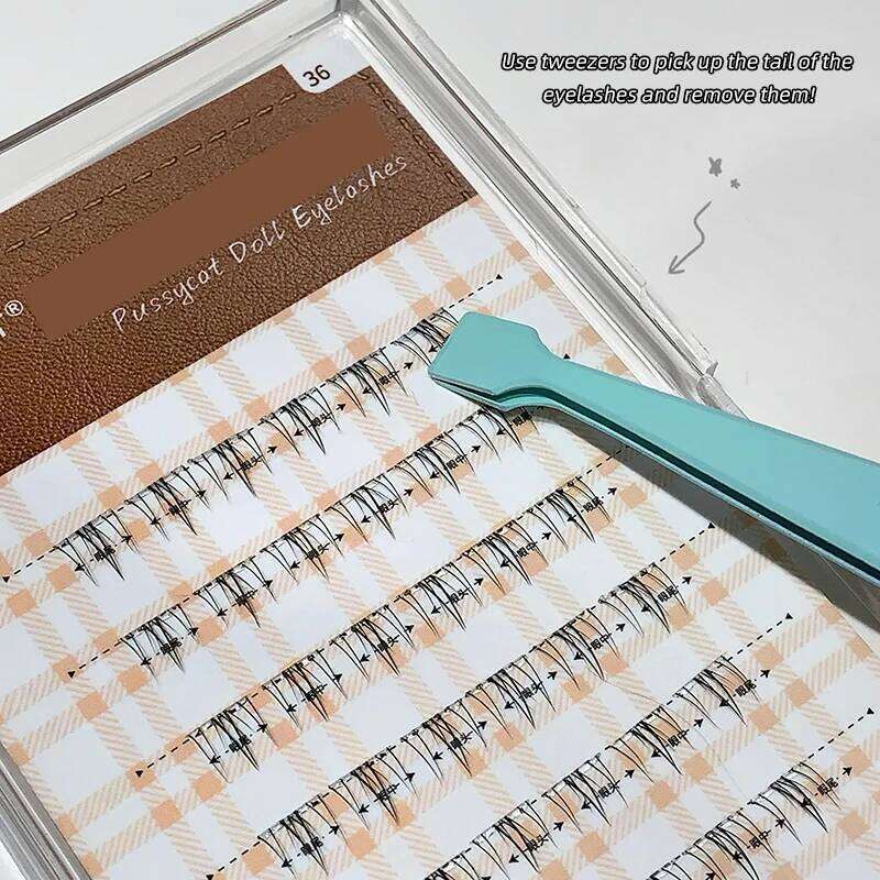 Gege Bear Glue-Free False Eyelashes, 6mm Lightweight Natural Curling, Easy to Apply Segmented Self-Adhesive Lower Eyelashes X250719
