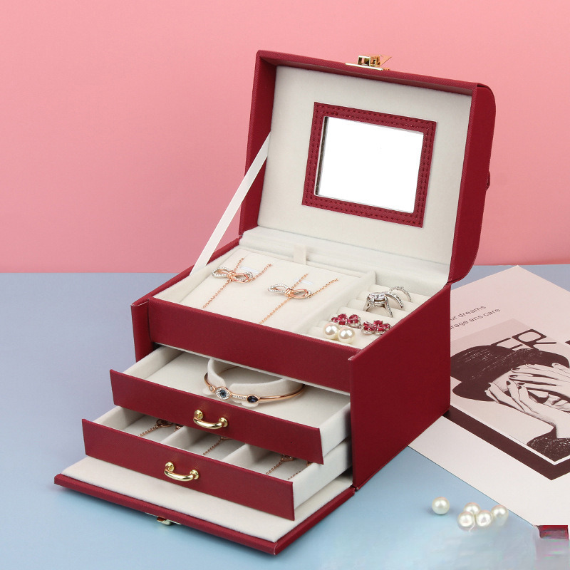 2025 New Ring Jewelry Box Pendant Display Storage Box Chinese Jewelry Box Designer Bag Women's Shoulder Bag Large Capacity Handbag