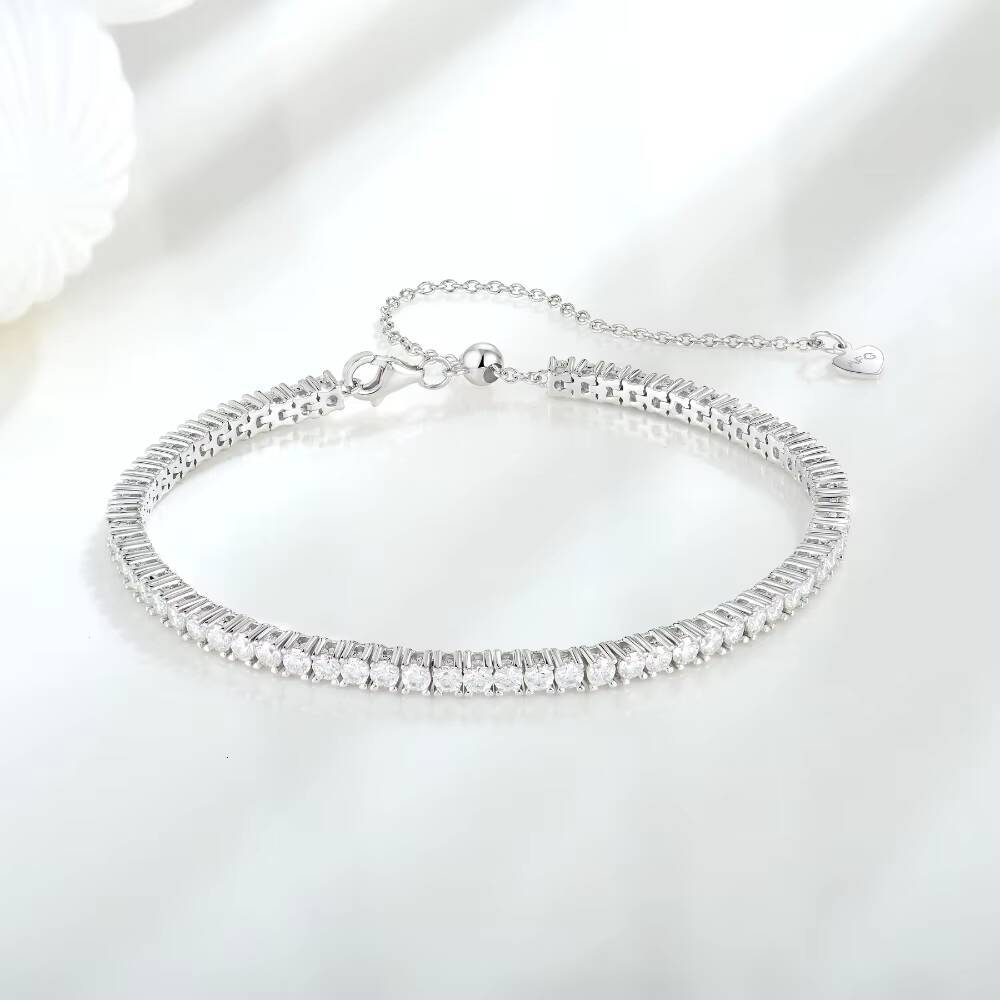 New Arrivals Moissanite Tennis Bracelet Custom 925 Sterling Silver Bracelet Jewelry
