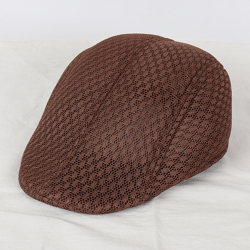 Spot supply: Plum blossom mesh duckbill hat, summer outdoor sun shading old man hat, mesh hat, middle-aged and elderly