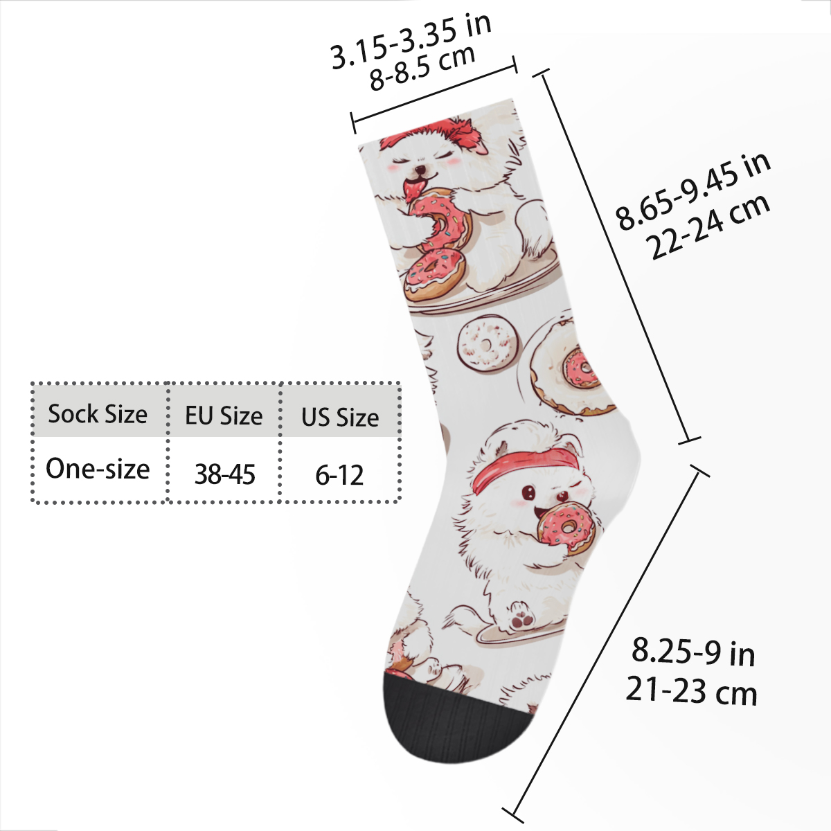 Cute Donut - Loving Pets Unisex Tube Sock C065