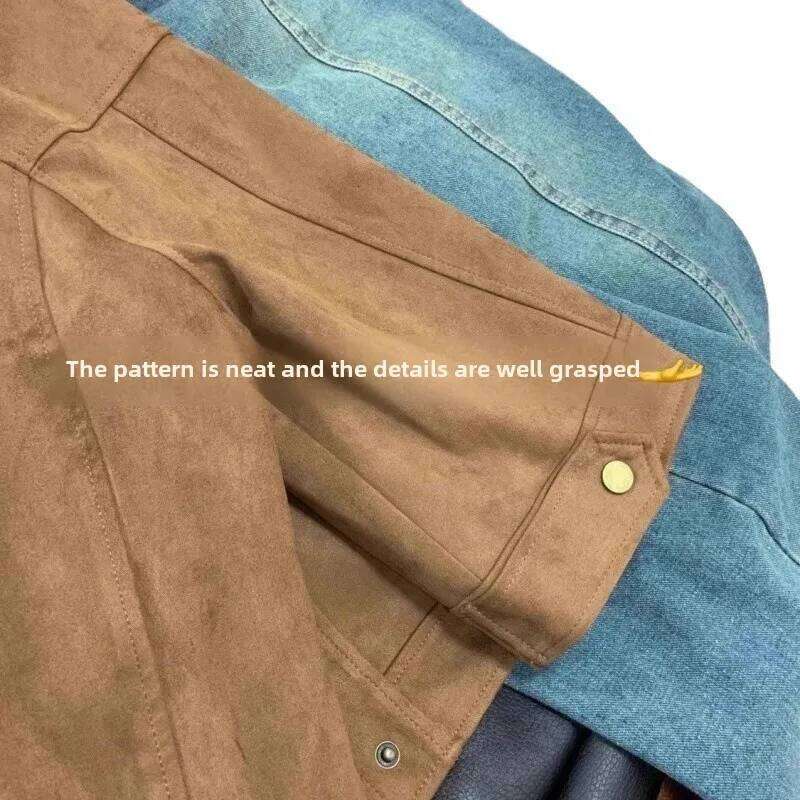 Stylish Deer Veet Jacket For Women Spring Autumn New Arrival Trendy Petite Feel Clip-On Top Short Outerwear