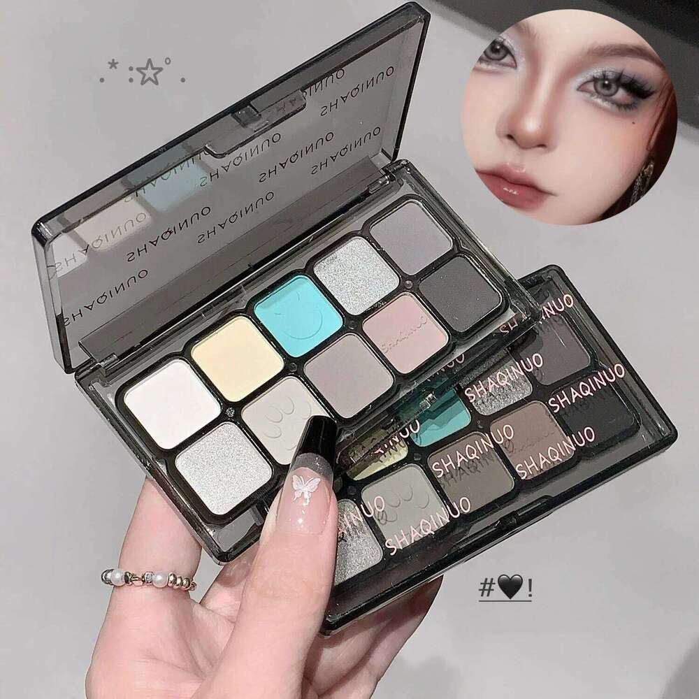 10-Color Eyeshadow Shimmer Matte Low Saturation Orange Brown Milk Tea Color Shadow Makeup Palette Korean Eye Pigment X250719