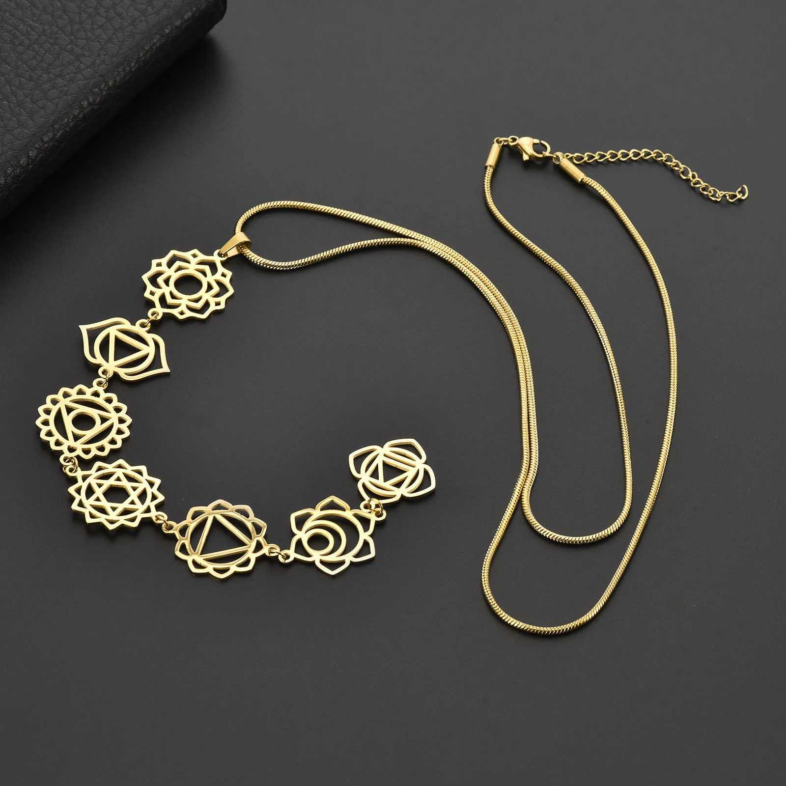 Kity Handmade Sn Chakra Yoga Necklace Relieves Physical and Mental Stress Spiritual Meditation Gift W250718