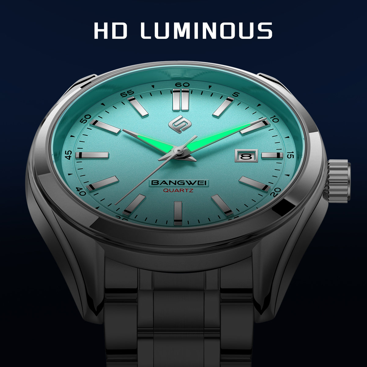 LIGE men's quartz watch brand simple and fashionable watch stainless steel strap 30 meters waterproof Holiday Gift Teen Watch