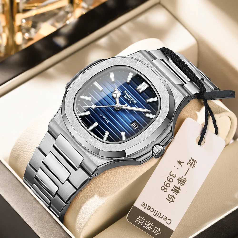 Mens Watch Business Classic Retro Brand Calendar Luminous Waterproof Square High Quality Steel Strap Male Fashion Quartz Watches W250718