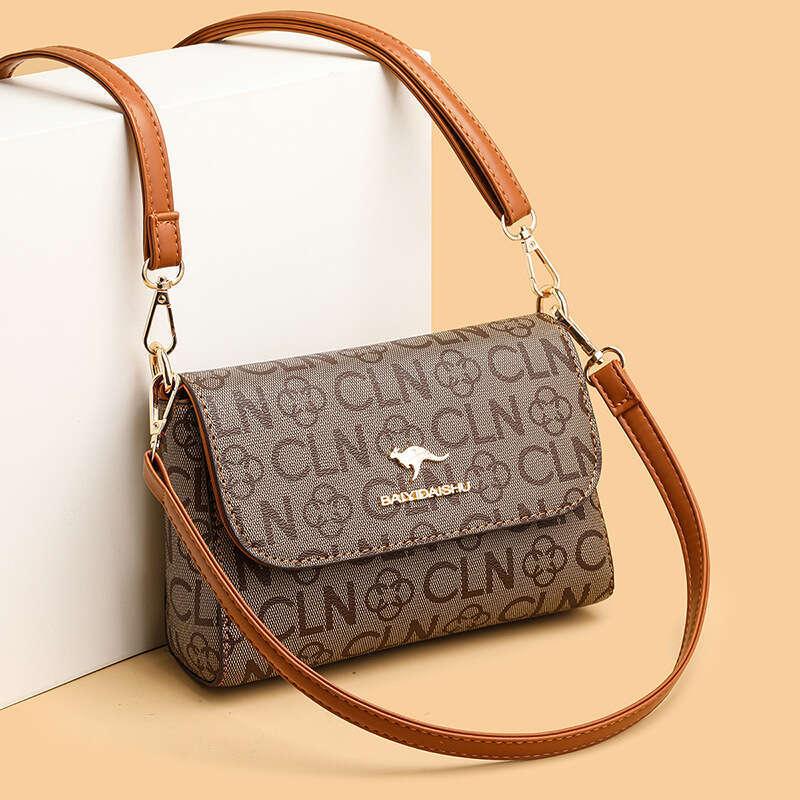 womens 2023 new fashion printed shoulder handbag small square versatile highquality texture crossbody bag trendy