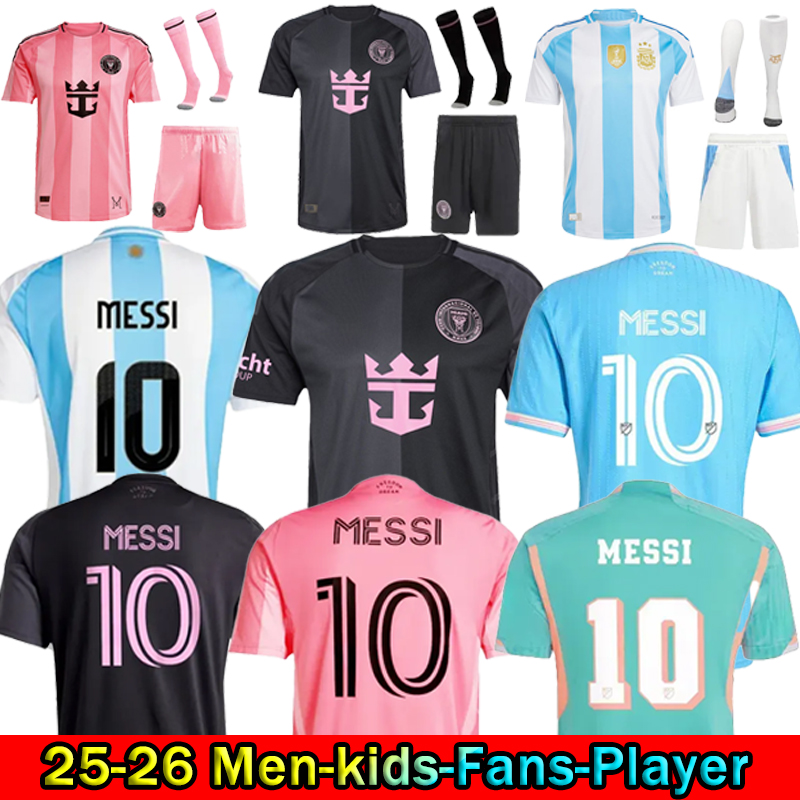 NEW 25 26 Argentinas soccer Jerseys MESSI number 10 DE PAUL National Team MARTINEZ GARNACHO Fans Player versio Maradona Football
