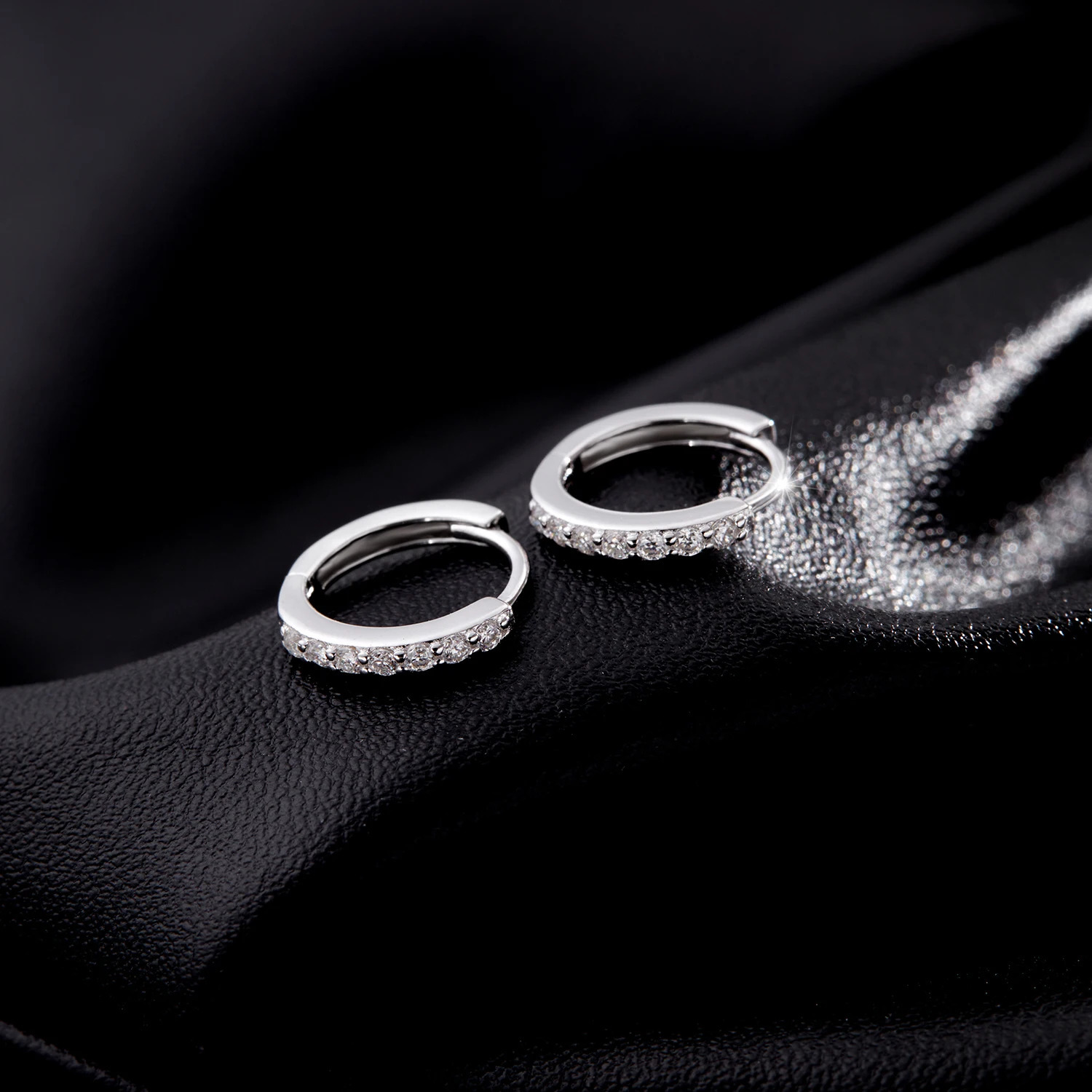 MODIAN D Color Sparkling Earrings 925 Sterling Silver Classic Shining Circle Hoop Earrings For Women Fine Jewelry 250716