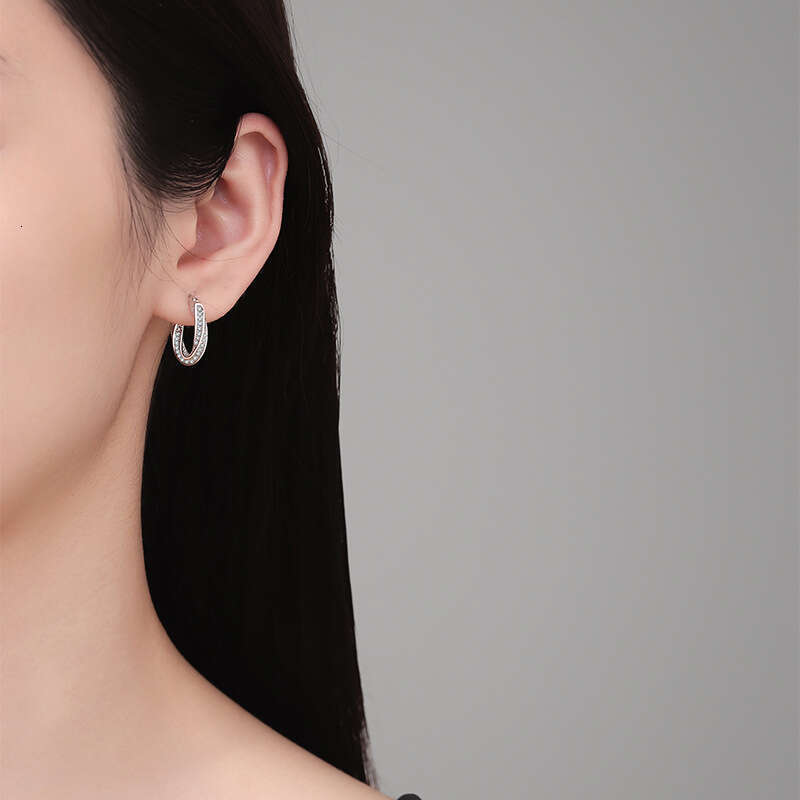 S Pure Sier Full Dia Mobius 1.3 Carat Moissanite Stud Earrings 1c5