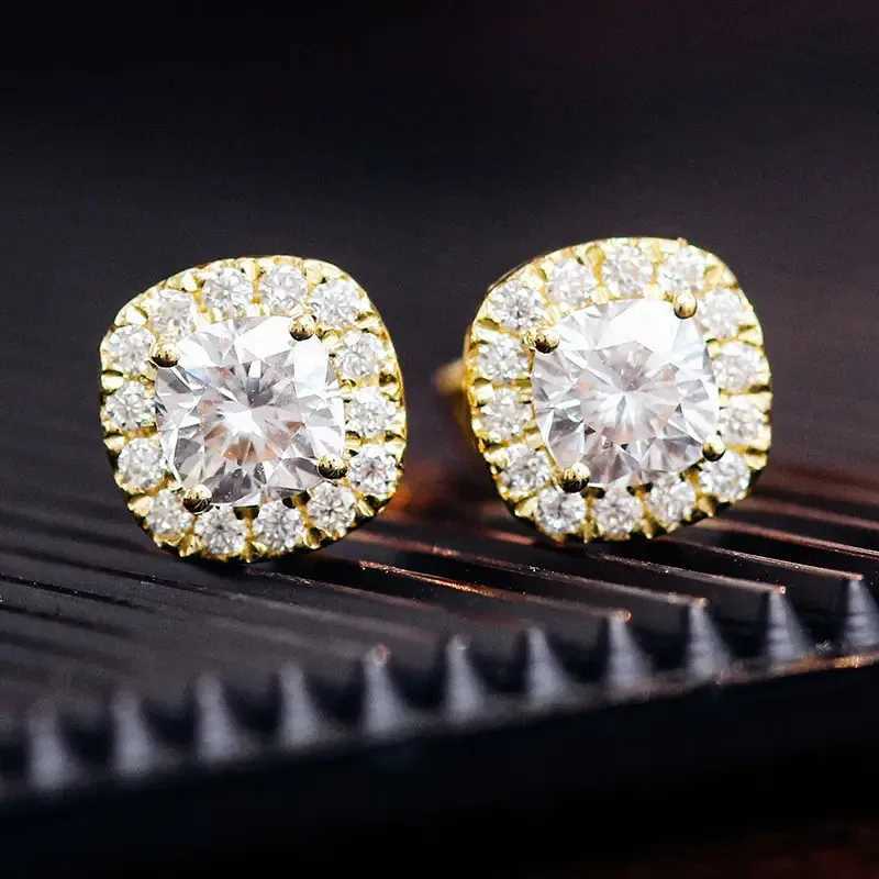 925 Sterling Silver Cubic Zirconia Stud Earrings for Women Exquisite Cushion CZ Small Ear Stud Female Jewelry Gifts XJ250718