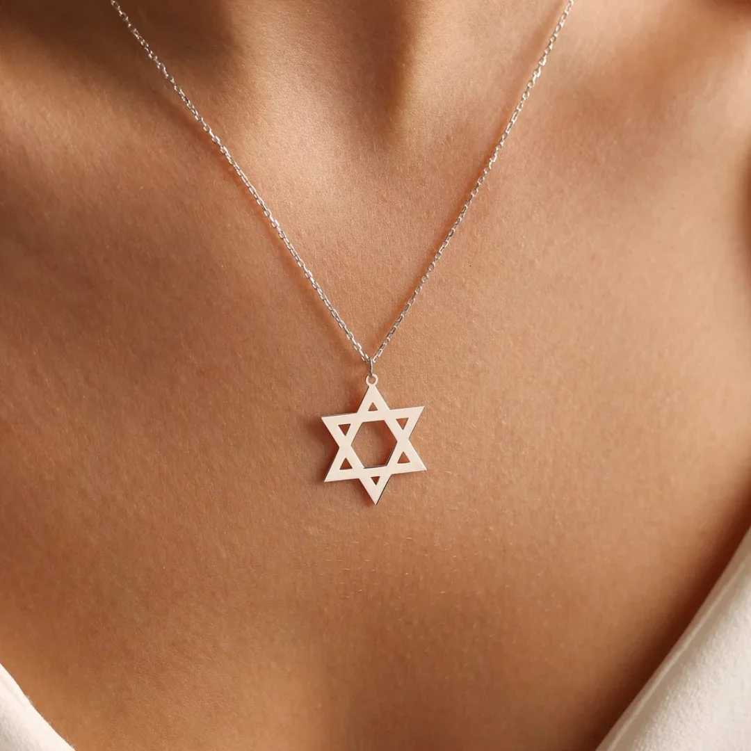 Steel Star Of David Pendants Necklaces For Wen Je Hexag Amut Necklace Stainss Steel Talisman Jewelry W250718