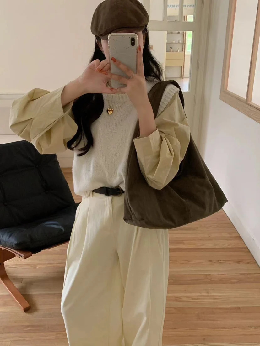 vintage faux suede hobos women shoulder bags large capacity tote bag retro trend autumn big shopper purses handbags 250717