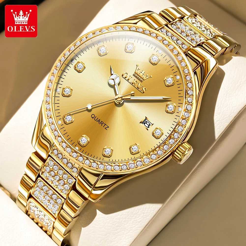 OLEVS Original Fashion Quartz Watch for Men Stainless Steel Waterproof Calendar Luminous High Quality Fashion Wrist Watch Men W250718