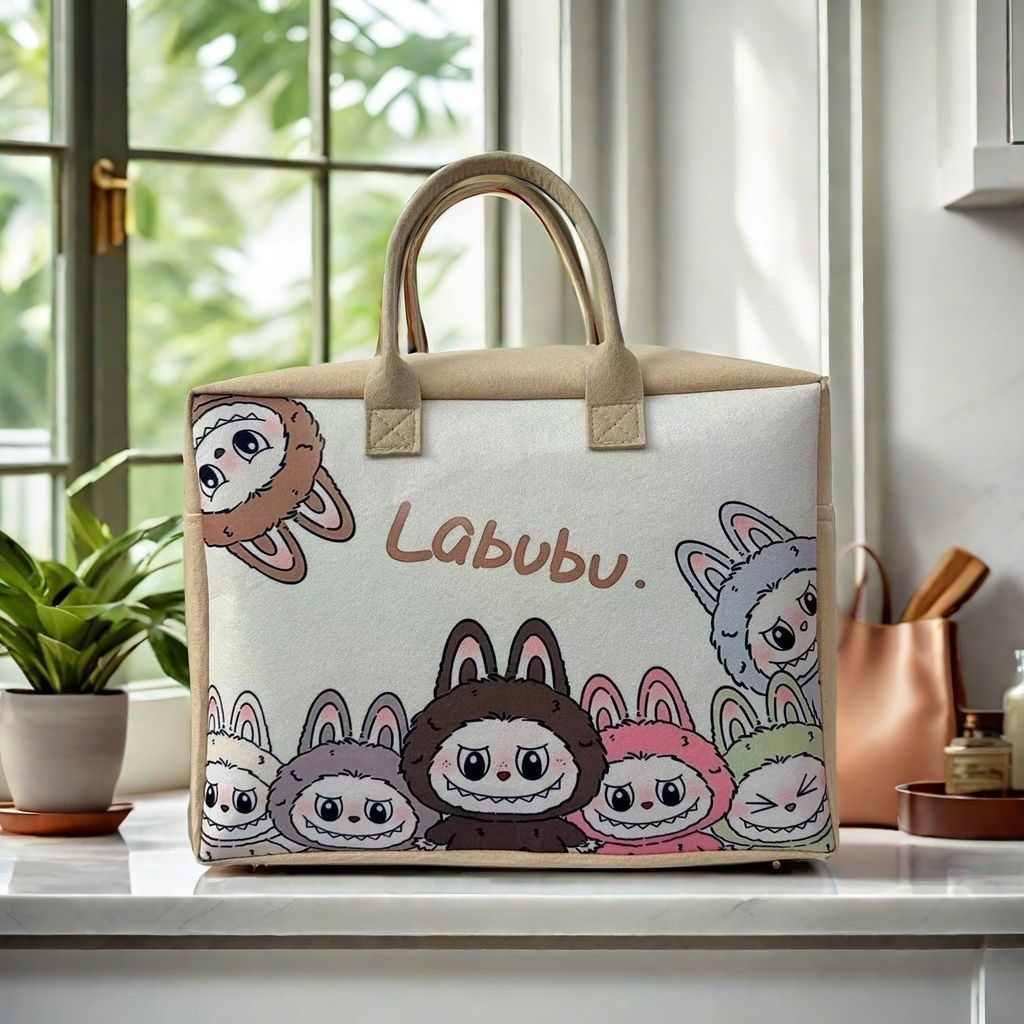 Designer Bag Luxury Bag Labubu Cartoon Shoulder Tote Women S Large Capacity Handbag Shopping New Fashion Shoulder Bag Summer Beach Underarm Multicolor
