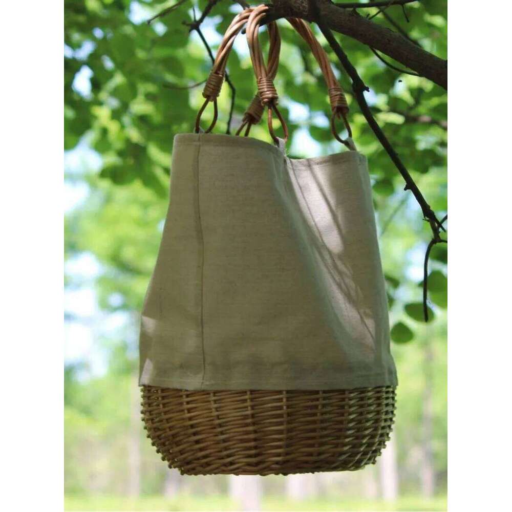 Handmade Wicker Rattan Top Handle Straw Beach Shoulder Holiday Bag Bridesmaid Tote Wedding Party Gift