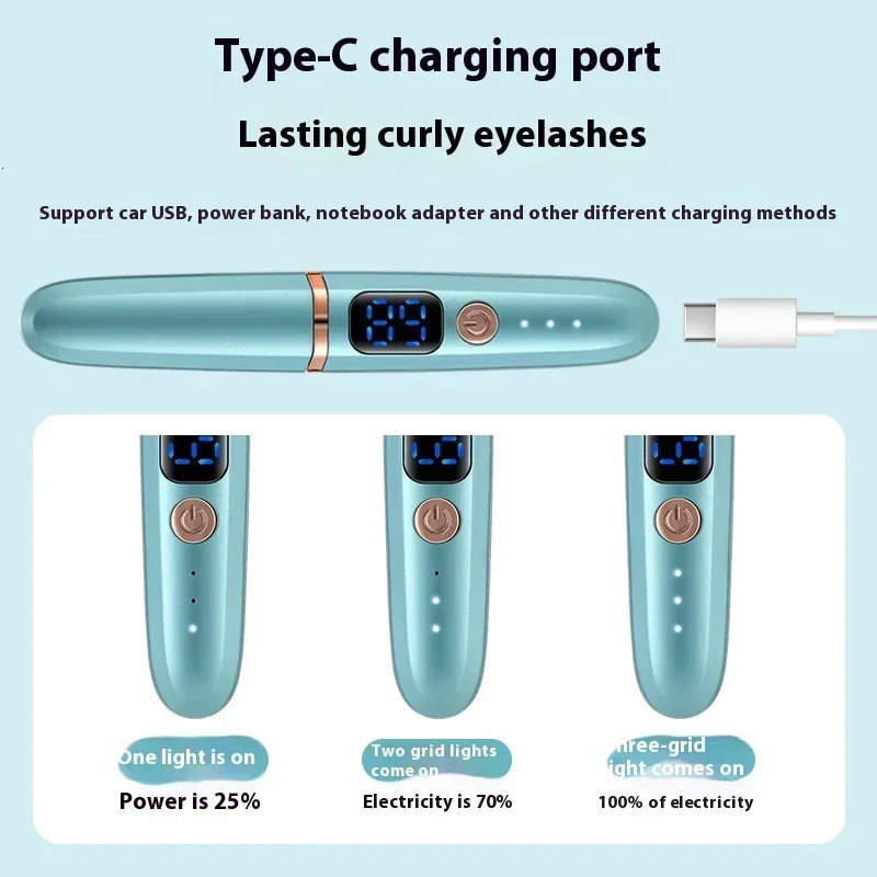 Electric Heated Eyelash Curler Portable Eyelash Curling Device Quick Natural Eyelash Curler Long Lasting Make up Tool 250716