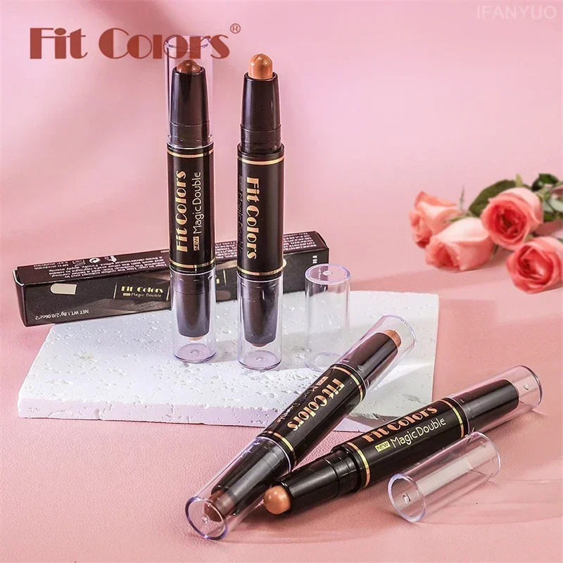 Double-ended Dual-purpose High-light Trimming Stick Three-dimensional Contour Nose Shadow Facial Shape Pencil Face Makeup Stick 250717