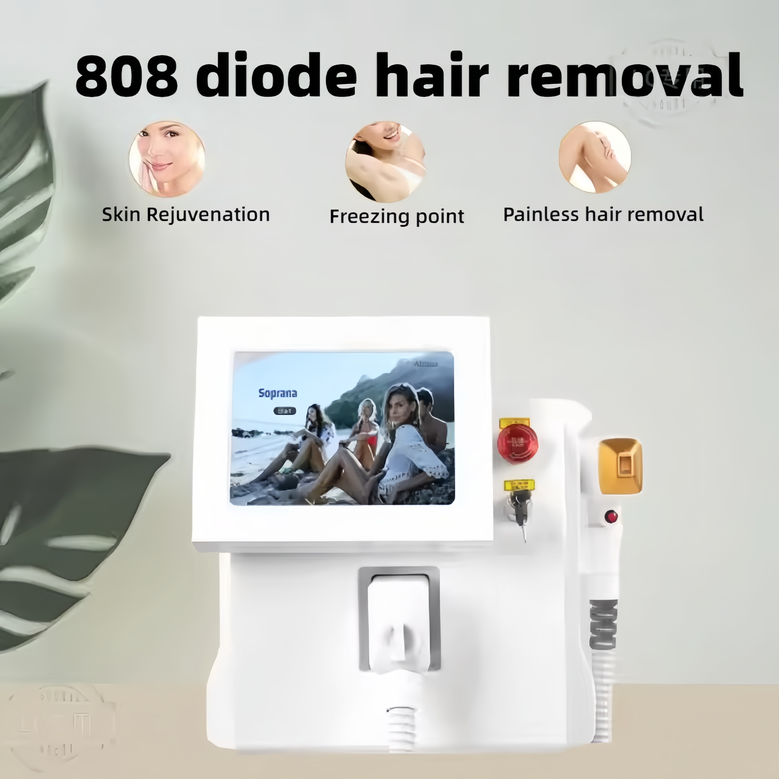 Professional 3500W 755 808 1064nm 3 wavelength diode laser depilator painless depilator Suitable for home and beauty salon
