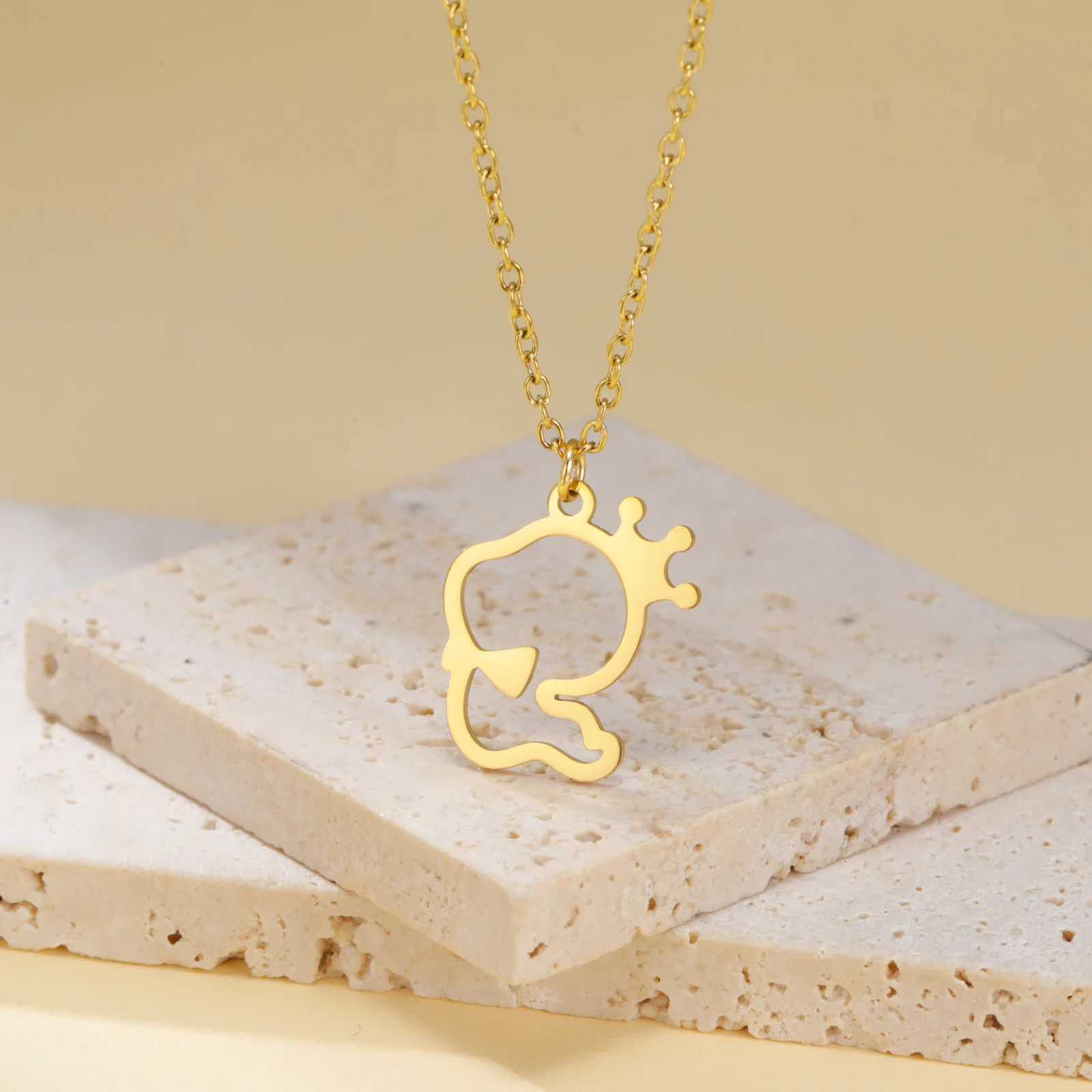 Cazador Cute Snake with Crown Bowtie Necklace Stainless Steel Pendant Necklaces for Women Girl Jewelry Birthday Gifts 2025 New W250718