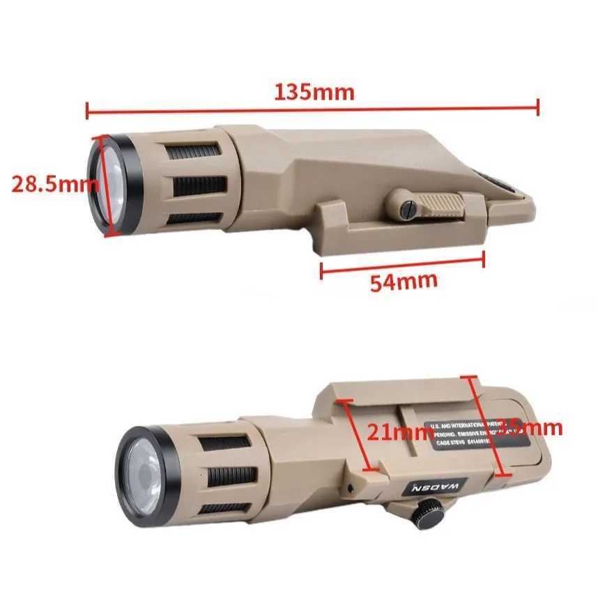 Airsoft Tactical Weapon Gun Pistol Flashlight WML X WMLX for 20mm Rail AR15 Rif Weapons Scout Light Strobe White D Lights XJ250718