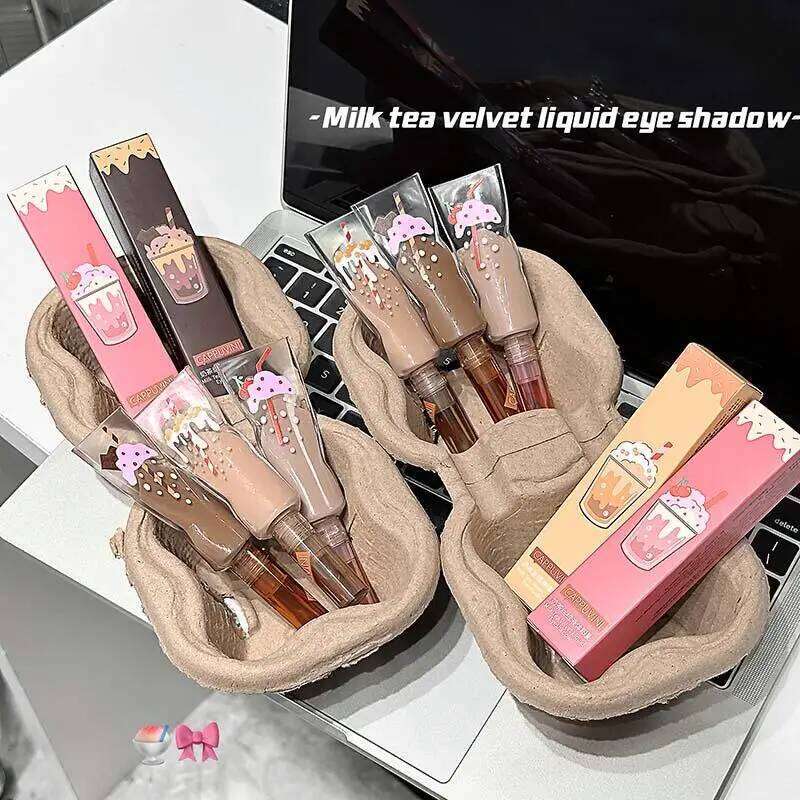 Cappuvini Milk Tea Veet Liquid Monochrome Matte Makeup Long-lasting Eyeshadow X250719