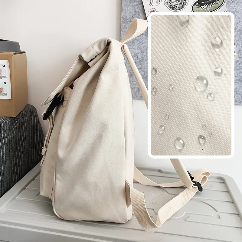 Canvas Schoolbag Female College Student Junior High School High School Student Large Capacity Backpack Backpack 250717