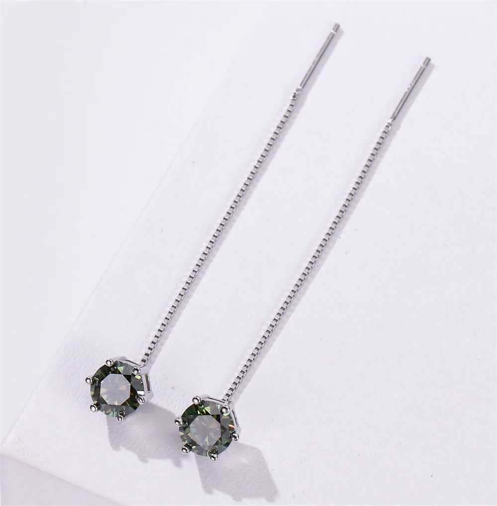 5-6.5mm Moissanite Women Drop Earrings for Charm Lady Solitaire Genuine 925 Sterling Silver Female Dating Party Earring Gift XJ250718