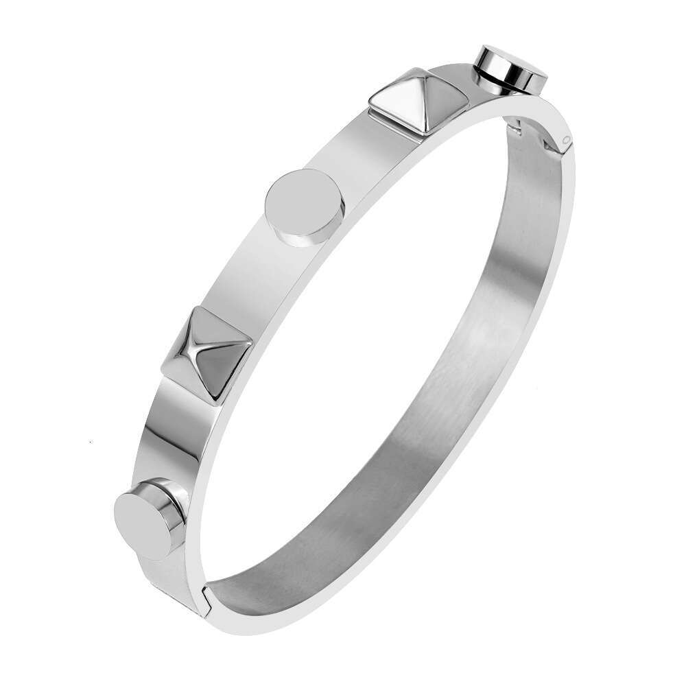 Titanium Steel High-End Fashion Non-Fading Elegant Punk Style New Geometric Bracelet Gold Plated
