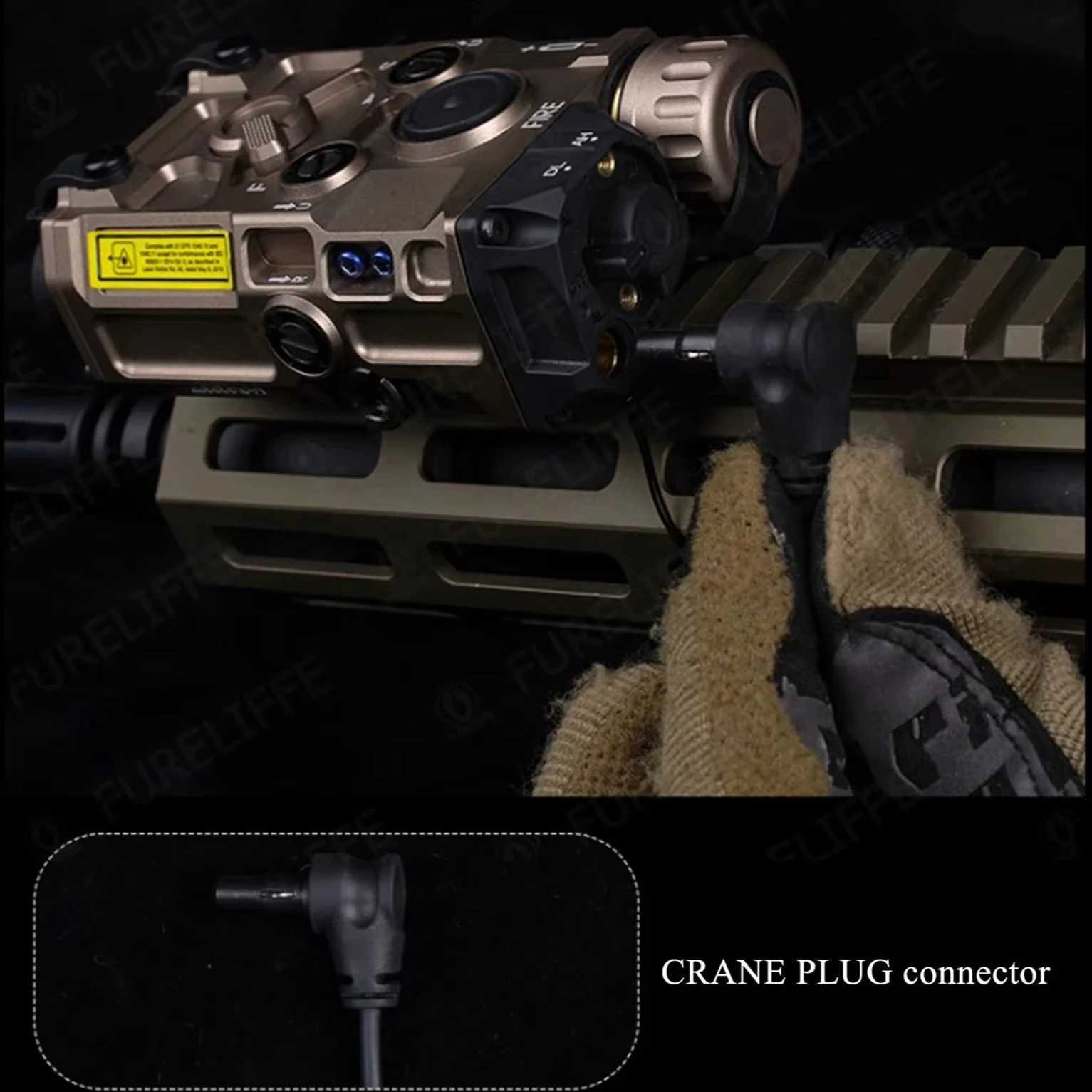 Tactical AXON Rote In-Line Dual Function Pure Switch Flashlight PEQ NGAL Laser Pushbutton SF/2.5///Crane PlugsXJ250718