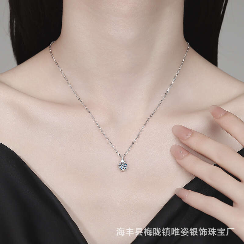 Weizi Jewelry Moissanite New S Sier Perfume Bottle Small Waist Necklace Fashion Versatile Collarbone Chain for Women bb8