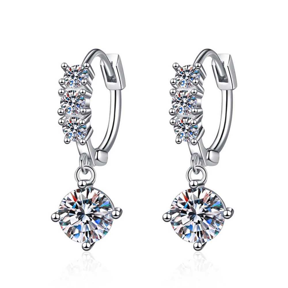 1 Certified Moissanite Drop Earrings for Women Lab Diamond Wedding Fine Jewelry S925 Sterling Silver Diamond Earring XJ250718