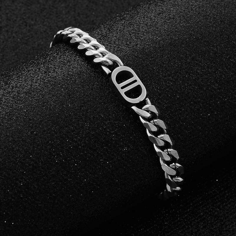 Stainless Jewelry Titanium Steel Double D Clavicle Designer Jewelry Chain Gold Necklace Unisex Couple Niche Bracelet Bangle