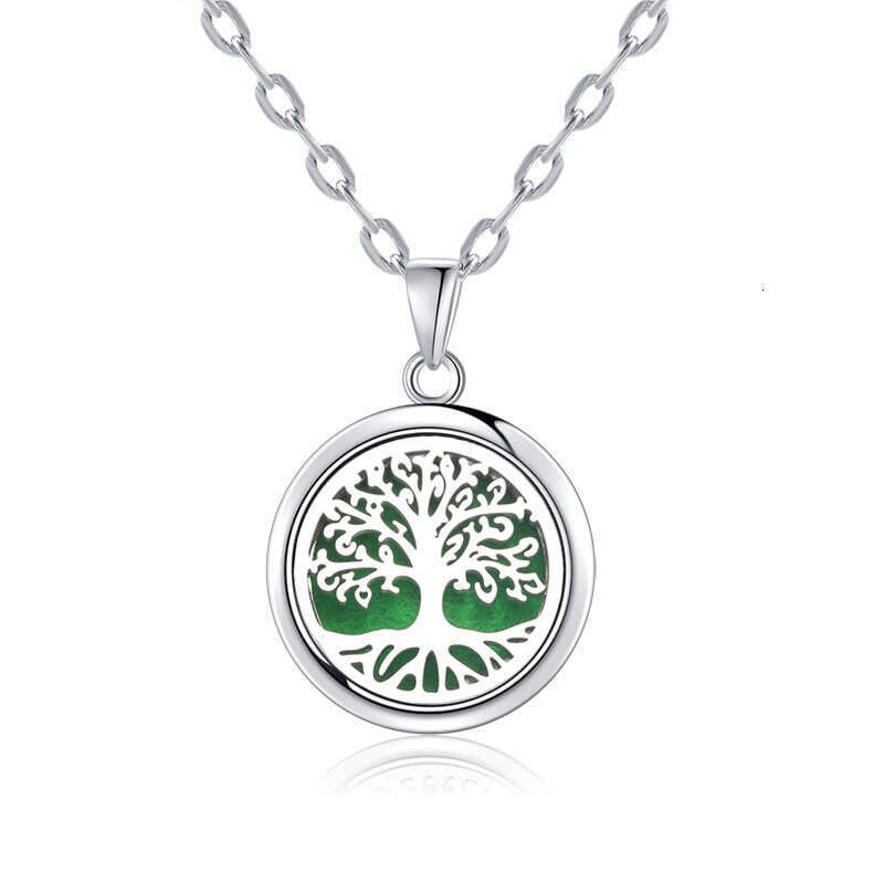Tree of Life Aromatherapy Pendant Couple Openable Round Hollow Perfume Box