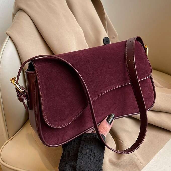 Textured Handbag Autumn Winter New Women's Matte Shoulder Bag Ins Fashion Crossbody