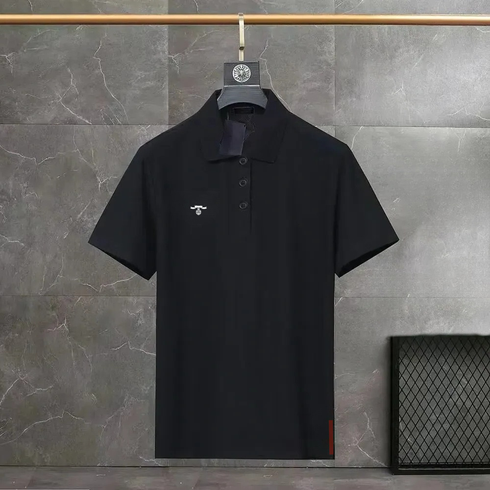 men's tees & polos designer polo mens t shirt fashion embroidered tshirt v neck cotton pradats pradalies high street casual luxury couple clothes asian size s 5xl KN1X s2