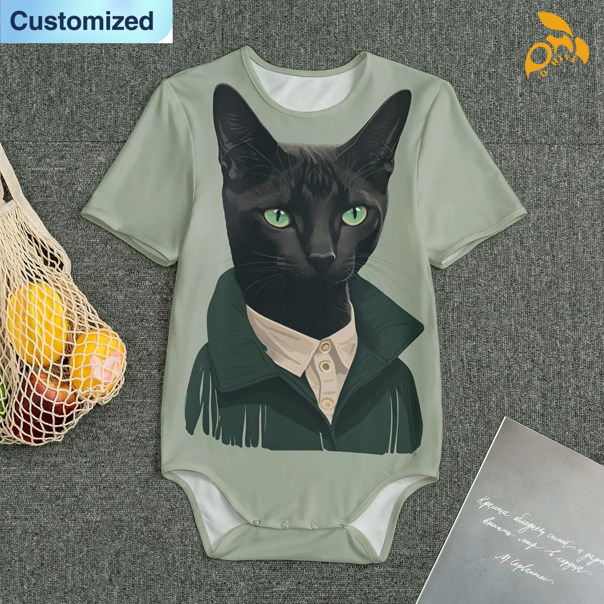 free shipping designer of customized fashionable full-body printed men's tight-fitting jumpsuits with exquisite patterns from US