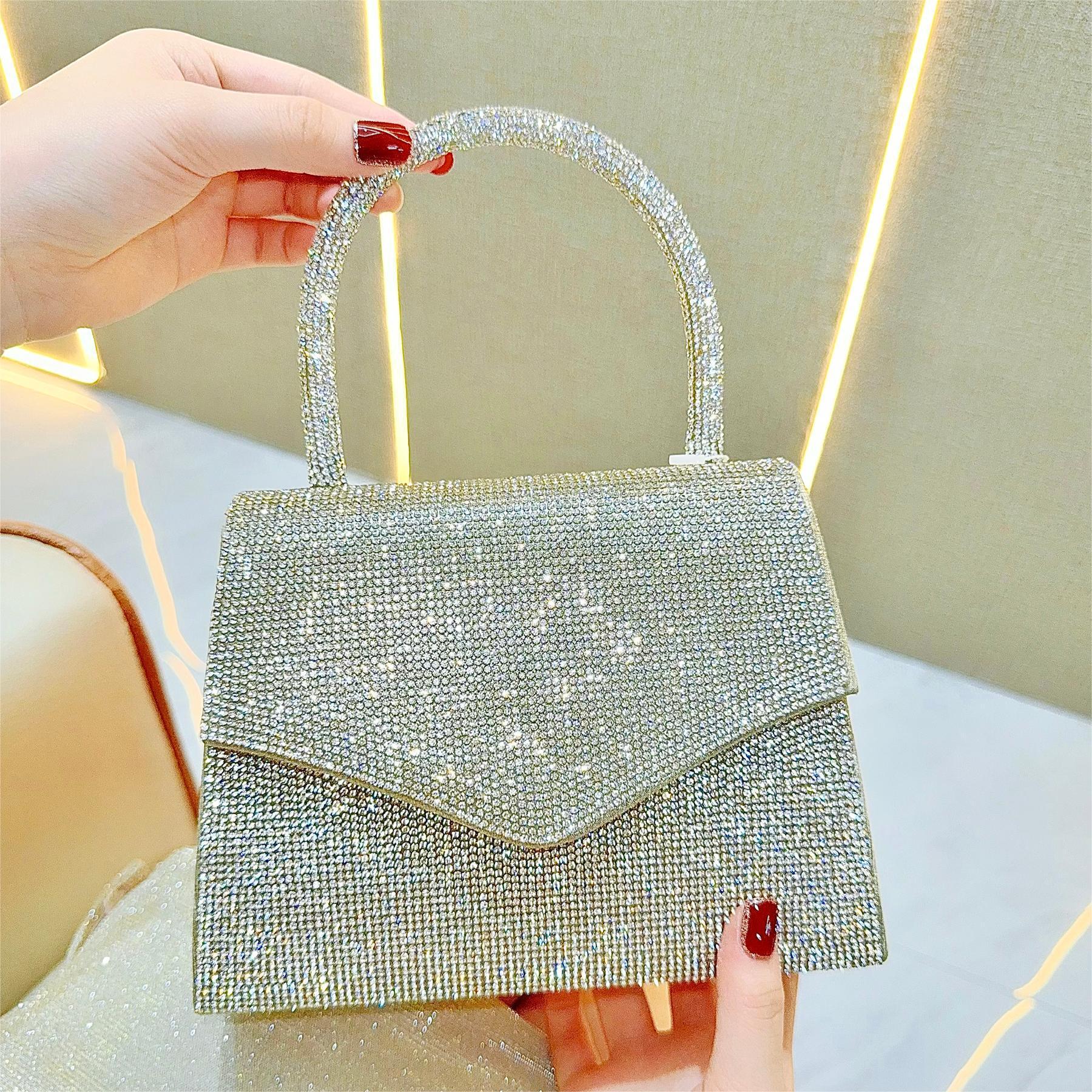 New cross-border European and American retro all diamond evening bag designer bag rhinestone handbag crossbody bag