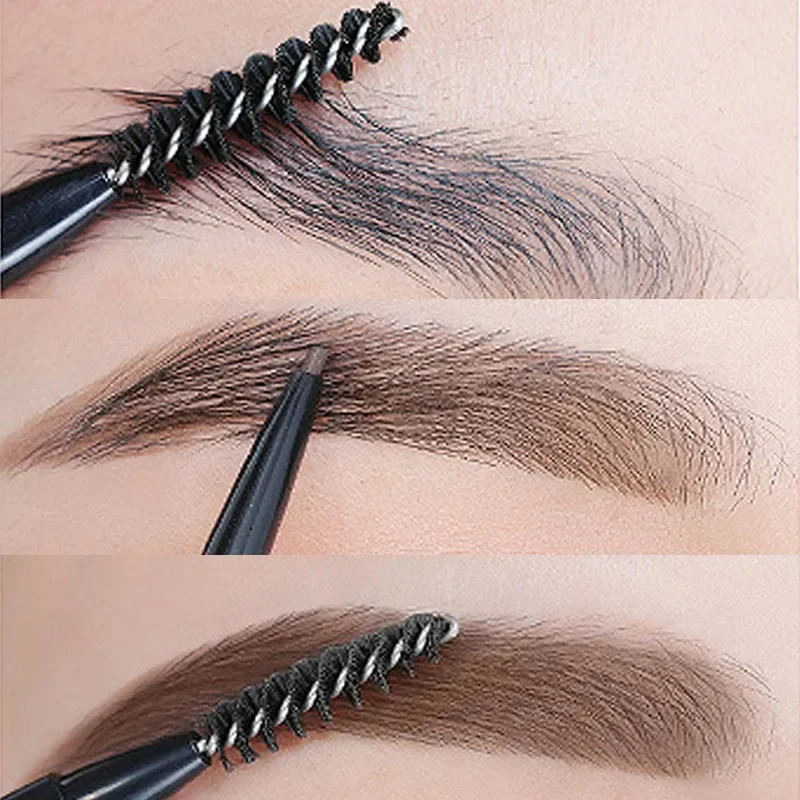 Small Gold Bars Double-end Ultra-fine Eyebrow Pencil Triangle Eyebrow Pen Refill Brow Brush Draw Stereoscopic Long-Lasting Brows 250712