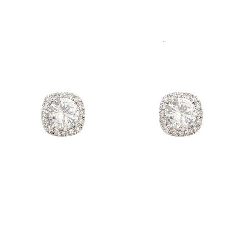 2024 New Simple Classical Square Zircon Earrings for Women Shiny Luxurious Rhinestone Earrings Daily Jewelry Gift for Friend XJ250718
