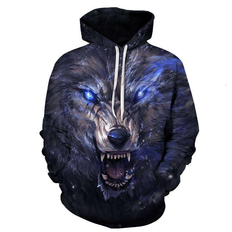 Animal Wolf 3D Printed Hooded Sweatshirts Men Women Fashion Casual Oversized Pullover Hip Hop Haruku Streetwear Hoodies