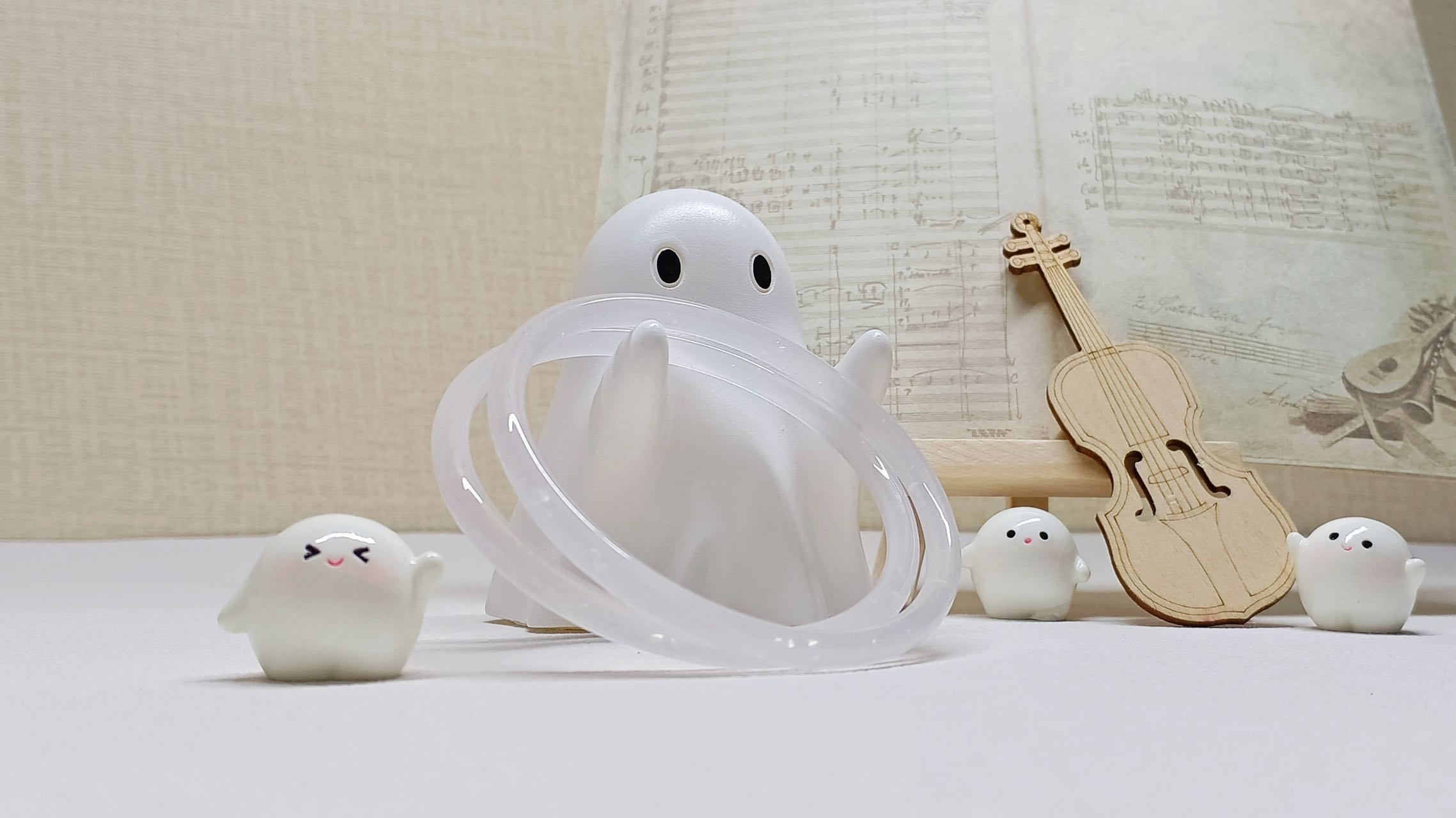 Xiling Original Design "Jingling Bells, Moonlight Radiance" Glazed Glass Artistic Jewelry