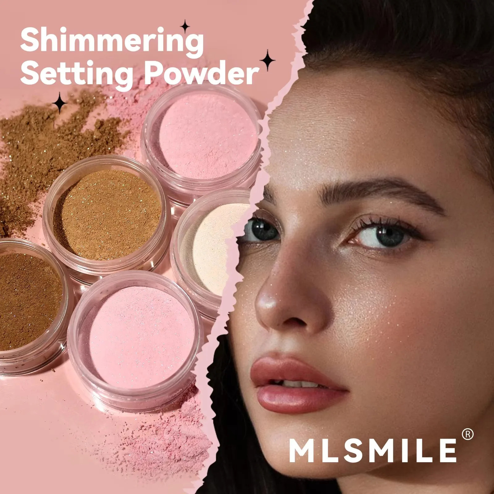 Face Loose Powder Matte Waterproof Oil-control Setting Powder Pearlescent Long-lasting Face Concealer Powder Makeup. 250716
