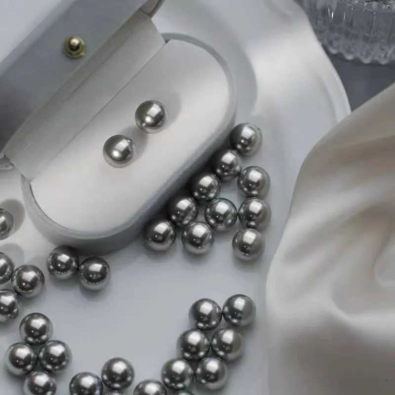 8/10/12/14MM Simple Exquisite Gray Pearl Stud Earrings for Women Girls Minimalist Jewelry Gifts XJ250718