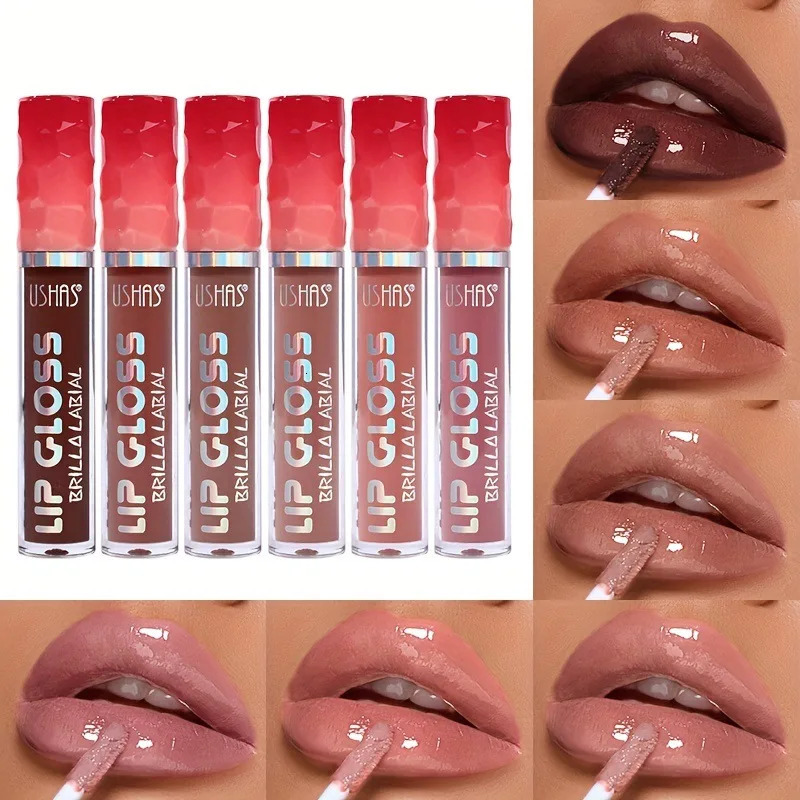 6 colors glossy nourishing moisturizing lip glaze lip gloss matte non-fading liquid lipstick 250717