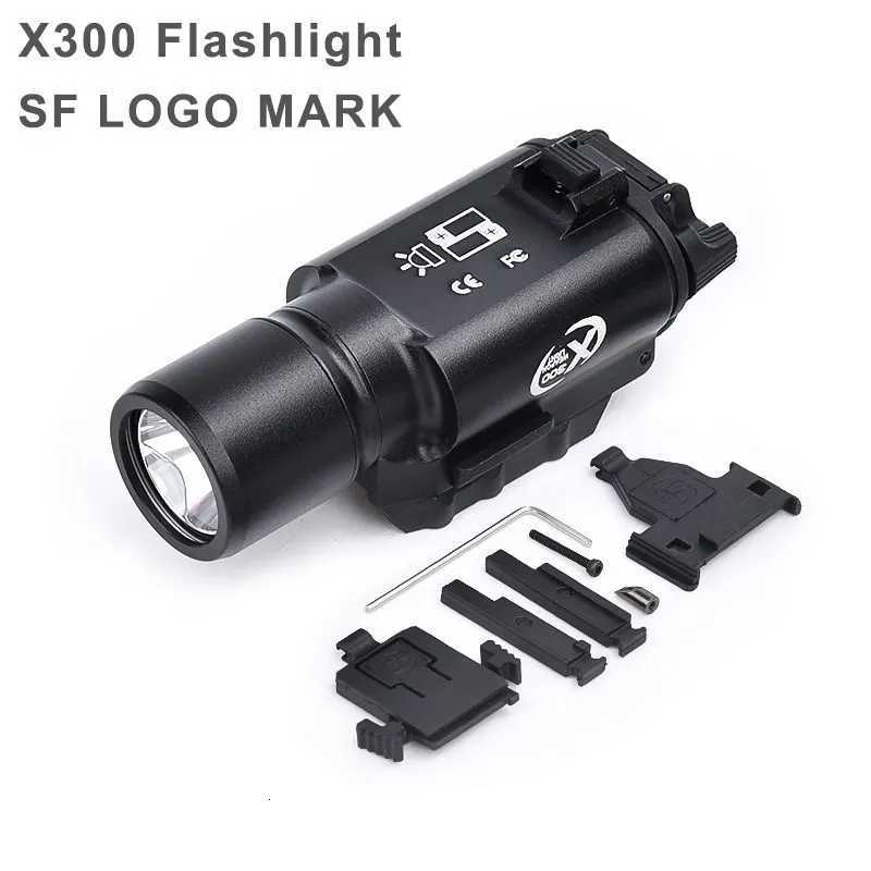 Airsoft Tactical X300 X300U X300UH-B Pistol Scout Light X300V Strobe Flashlight SF XH35 Hunting Weapon Gun Gloc17 Flashlight Lamp XJ250718