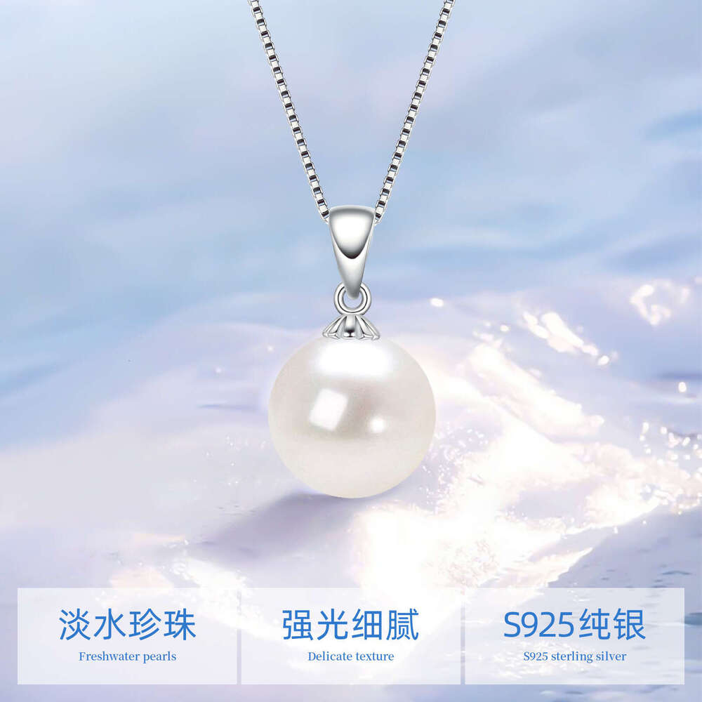 Fashion Small Light Bulb Necklace S Pure Sier Simple Versatile Single Freshwater Pearl Pendant Valentine's Day Qixi Festival Gift